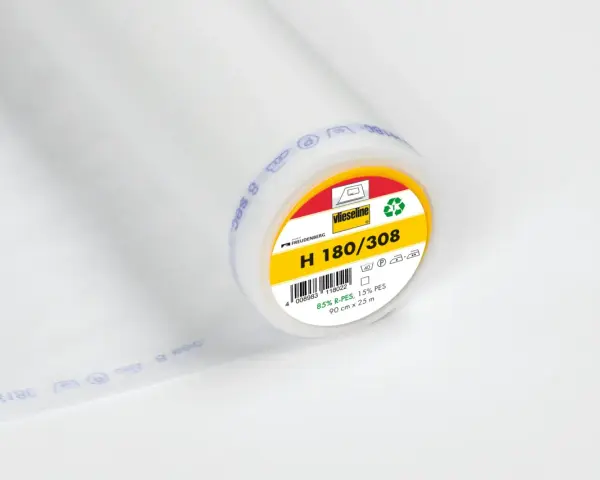 Rouleau de molleton thermocollant Vlieseline H 180/308, idéal pour entoiler un tissu et lui donner tenue et structure.