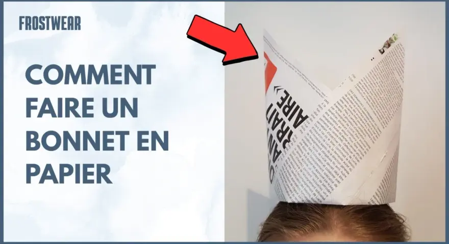 Un bonnet en papier fait maison, parfait pour un patron bonnet couture gratuit.
